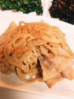 豚バラと蓮根の味噌バター炒め-レシピのメイン写真