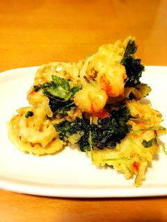 蓮根と海老のかき揚げ♪-レシピのメイン写真