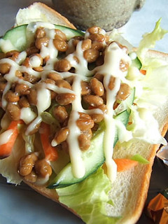 【低脂質】納豆サラダトースト-レシピのメイン写真