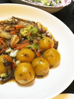 かぼちゃのお団子あんかけ-レシピのメイン写真