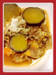 サツマイモと豚肉甘辛煮-レシピのメイン写真