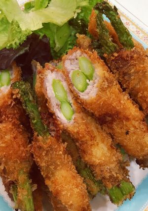 サクサク！旨い！豚肉のアスパラ巻きフライ-レシピのメイン写真