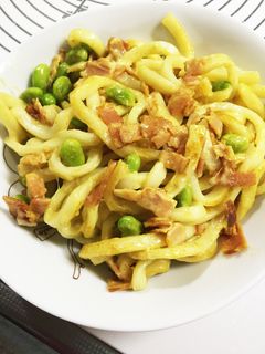 チーズカレーな焼うどん-レシピのメイン写真