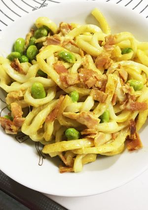 チーズカレーな焼うどん-レシピのメイン写真