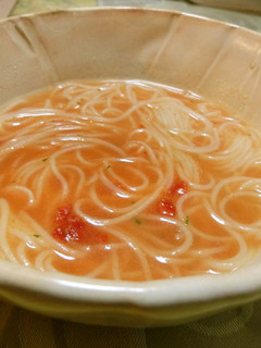 山ごはんに。トマトスープそうめん-レシピのメイン写真
