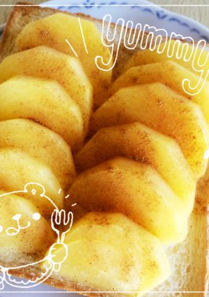 ジューシー♪柿トースト-レシピのメイン写真