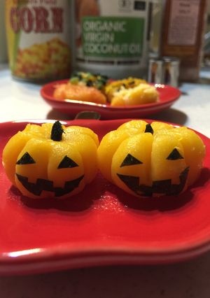 ハロウィンがぼちゃミニ団子♡お弁当に-レシピのメイン写真