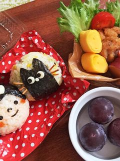 キャラ弁☆女の子と黒ネコちゃん♡-レシピのメイン写真