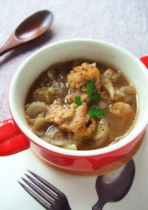 鶏モモ肉のスープ☆バルサミコ風味！-レシピのメイン写真