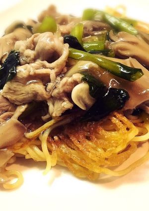 和風餡のパリパリかた焼きそば-レシピのメイン写真