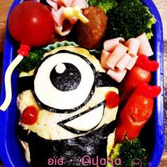 ミニオン キャラ弁 小学校遠足♡-レシピのメイン写真