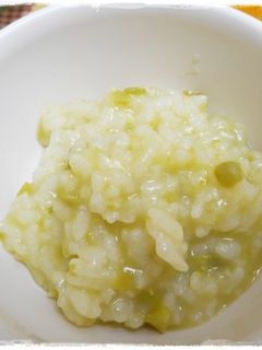 離乳食後期 うすい豆のおかゆ-レシピのメイン写真