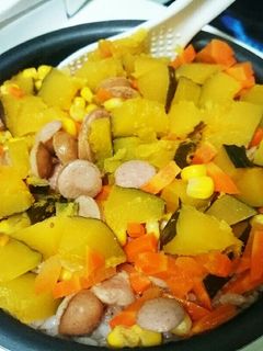 カボチャの甘みが詰まった炊き込みご飯-レシピのメイン写真