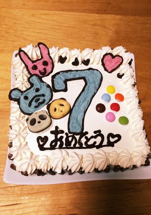市販品だけ☆バースデーアイスケーキ-レシピのメイン写真