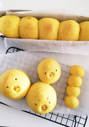カボチャ餡のちぎりパン☆ハロウィンにも♪-レシピのメイン写真