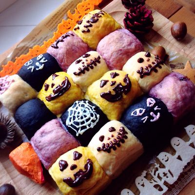 ちぎりパン&ドクロリースパン☆ハロウィン ちぎりパン&ドクロリースパン☆ハロウィン