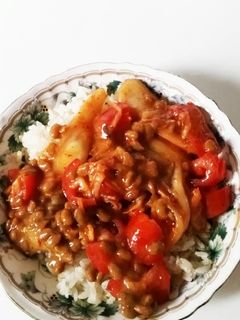 納豆 キムチ トマト丼-レシピのメイン写真