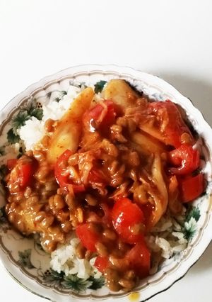 納豆 キムチ トマト丼-レシピのメイン写真