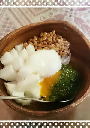 ネバネバ丼♪温泉卵のせ-レシピのメイン写真