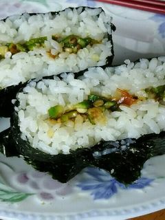 オクラでおにぎらず-レシピのメイン写真