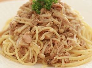 えのきとにんにくツナ醤油スパゲティ-レシピのメイン写真
