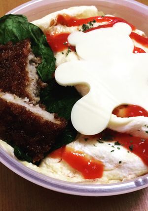 カフェ風☆くまさんオムライス弁当♡デコ弁-レシピのメイン写真