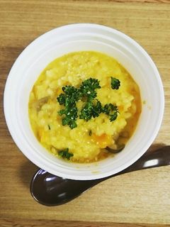朝食、風邪に☆かぼちゃとしめじのリゾット-レシピのメイン写真