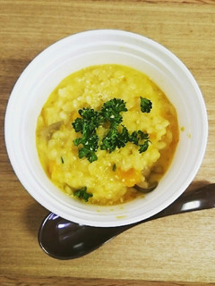 朝食、風邪に☆かぼちゃとしめじのリゾット-レシピのメイン写真