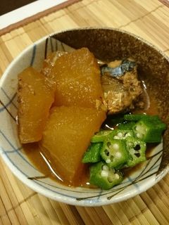 鯖の味噌煮缶と冬瓜で簡単煮物-レシピのメイン写真