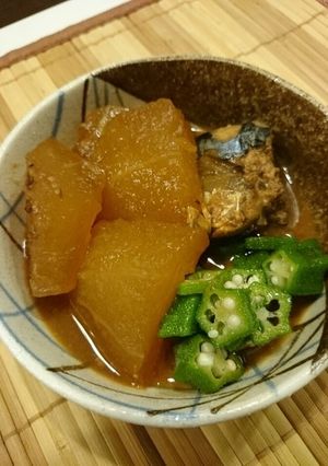 鯖の味噌煮缶と冬瓜で簡単煮物-レシピのメイン写真