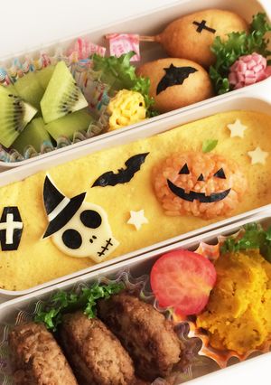 ハロウィン☠おばけキャラ弁-レシピのメイン写真