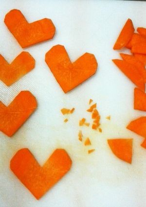 ハートにんじん　うちの切り方-レシピのメイン写真