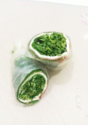 簡単時短にお弁当にあと一品☆豆苗生春巻き-レシピのメイン写真