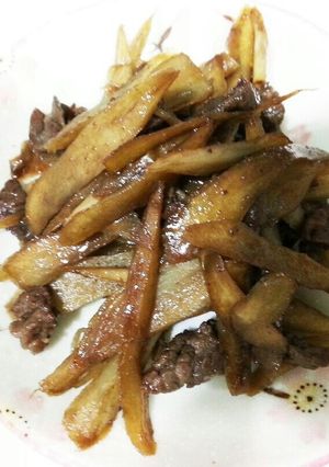 牛蒡と牛肉の甘辛炒め-レシピのメイン写真