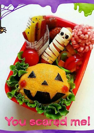 ハロウィンオムライス弁当。-レシピのメイン写真