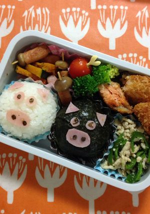 ぶたさん 弁当-レシピのメイン写真