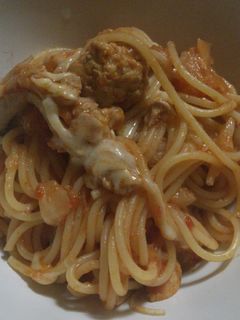 和風鍋からイタリアントマト煮込みパスタ-レシピのメイン写真