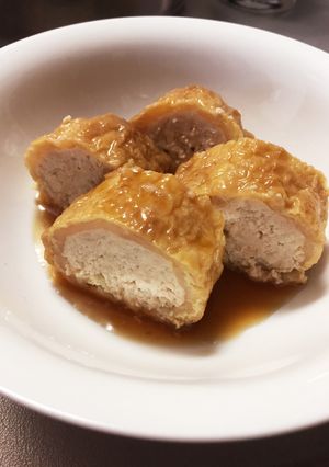 油揚げのひき肉くるくる煮-レシピのメイン写真