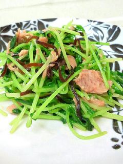 簡単・即席☆豆苗のツナ塩昆布炒め-レシピのメイン写真