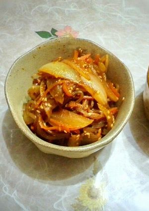 糸コンで肉無しチャプチェ風-レシピのメイン写真
