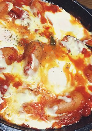 *トマト鍋 フラメンカエッグ*-レシピのメイン写真
