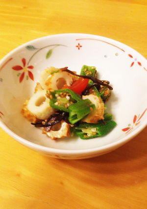 簡単あと一品☆オクラとちくわの塩昆布和え-レシピのメイン写真