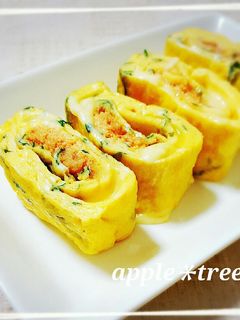 ピリ辛♪明太チーズ&大葉の卵焼き-レシピのメイン写真