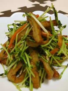 豆苗と平天のピリ辛醤油炒め-レシピのメイン写真