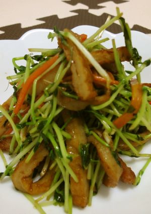豆苗と平天のピリ辛醤油炒め-レシピのメイン写真