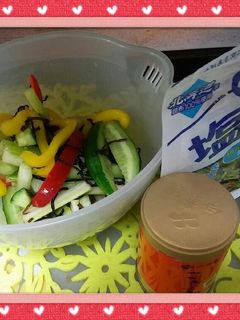 ♪塩こんぶ➕昆布茶➕醤油で浅漬け♪-レシピのメイン写真