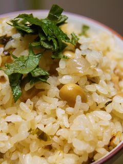 脱メタボ!大豆とワカメの混ぜご飯-レシピのメイン写真