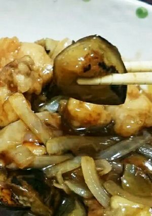 茄子と玉ねぎの酢鶏-レシピのメイン写真