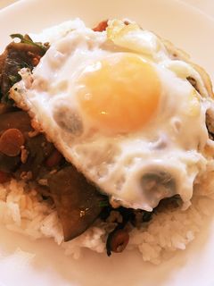 ナスとほうれん草の甘辛炒め-レシピのメイン写真