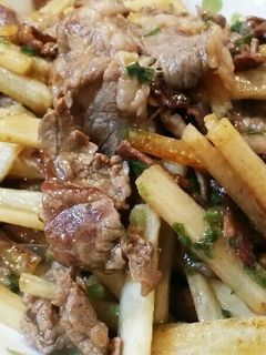 牛肉とヤマイモのオイスターソース炒め✨-レシピのメイン写真